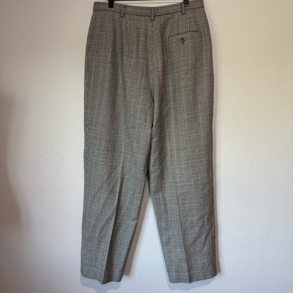 Evan-Picone Women’s Wool Trousers Size 12 Plaid Houndstooth Vintage - Picture 3 of 7